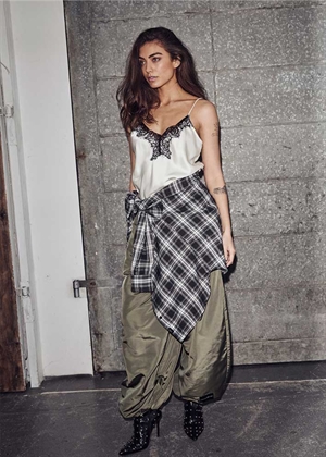 Naomi asym contast lingerie top Pearl Haute L\'AMITÌE 